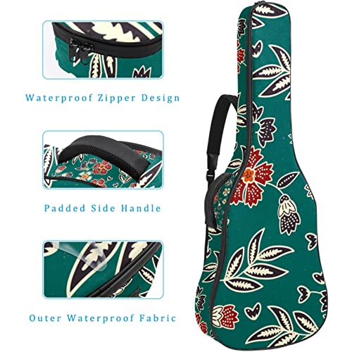 Housse étanche pour guitare acoustique avec double bandoulière et poche Hello Summer Tropical Floral Palm, Multicolore… - Les Beatles, Paul McCartney, John Lennon, RIngo Starr, George Harrison Housse étanche pour guitare acoustique avec double bandoulière et poche Hello Summer Tropical Floral Palm, Multicolore… – Image 5