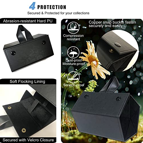 Image of Longjet Glasses Case Travel Sunglasses Organizer Leather Eyeglasses Storage Box Multiple Slots Hanging Eyewear Holder