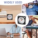 Unicavu Silent Analog Alarm Clock Bedside, Non Ticking with Snooze Nightlight Function, Large Display Battery Operated for Heavy Sleepers, Small Travel Clock Glow in the Dark (6×6cm) - Image 6