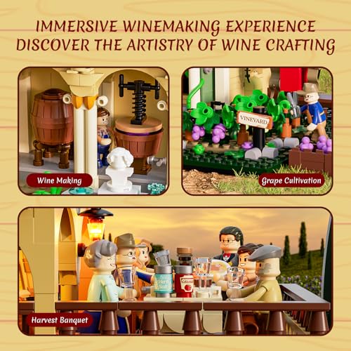 Lumibricks Vineyard-Estate Lighting Building Set, 2800 Pcs European Farm - image 3