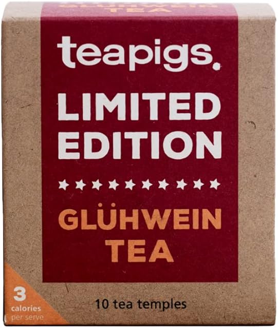 Teapigs Christmas Limited Edition Winter Glühwein Herbal Tea Made With Whole Fruits and Spices ( 1 Pack of 10 Temple Tea Bags) Naturally Caffeine Free