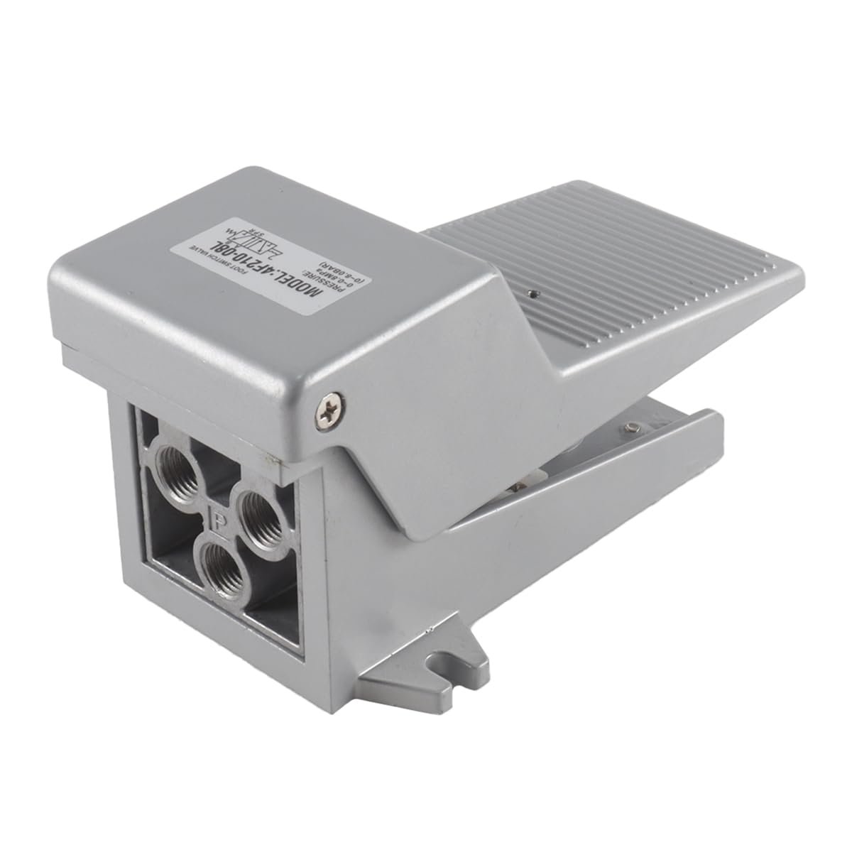 Pneumatischer Fußpedalschalter, 2 Positionen, 5-Wege-Aluminium-Pneumatik-Fußpedalventilschalter-Kit Mit Abdeckungsverriegelung 4F210-08L