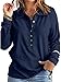 Kenhansion Womens Oversized Long Sleeve Cardigan Open Front Sweaters Fall Shrug Shoulder Pullover Sweatshirts Fashion Outfit (Dark Blue,Large)