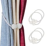 【Estilo del producto】 Este es un nuevo estilo de decoración de ventana de cortina de estilo europeo, con un fuerte magnetismo. La hebilla magnética está tejida con una cuerda de algodón combinada con una bola magnética de perlas.