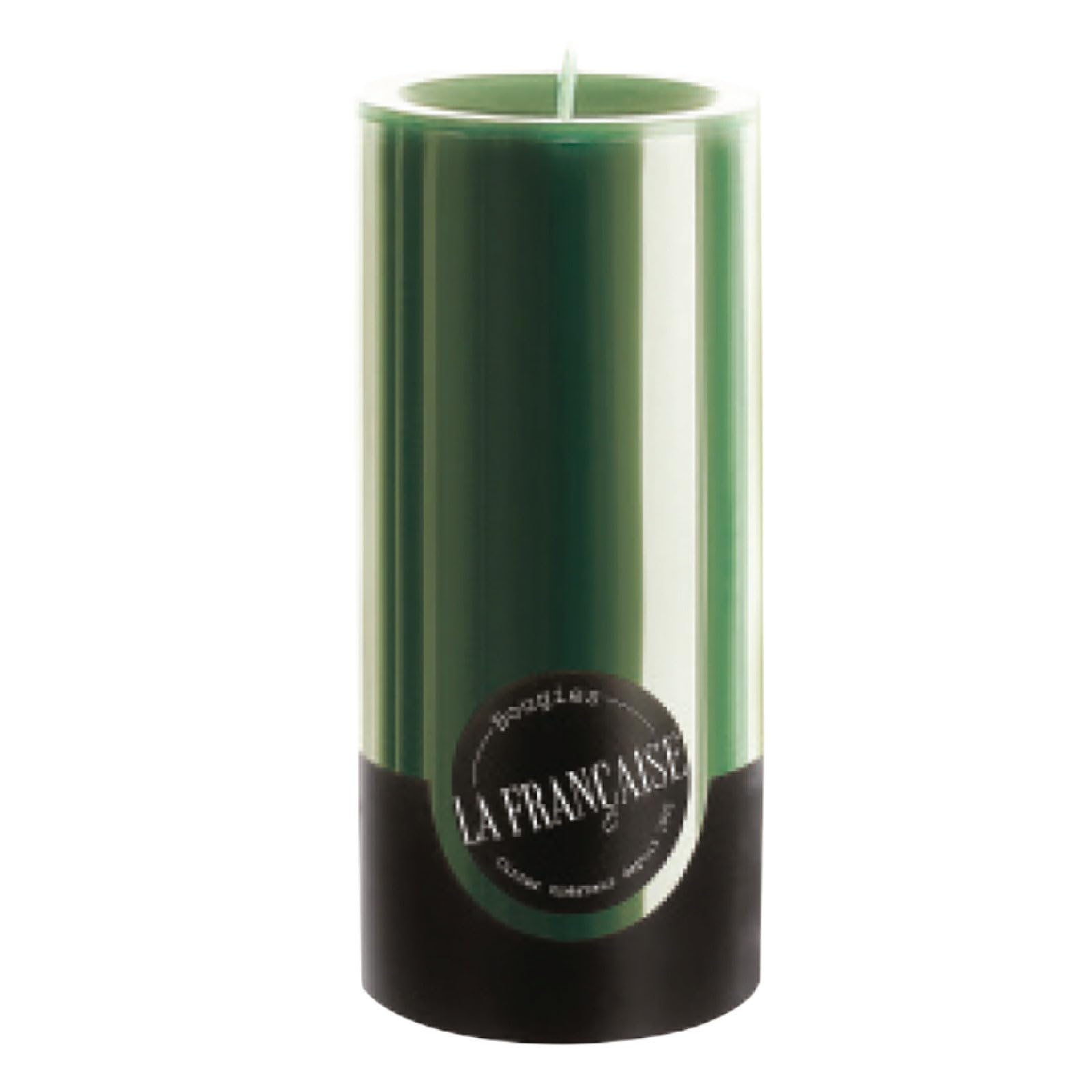 Bougies La Francaise - Pillar Candle - Made in Tunisia, Green Color, +/- 75-Hour Burn Time - 2.76 x ?5.9 inches