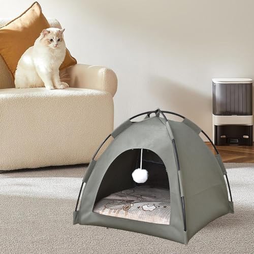 Tente pour chats avec tissu respirant et structure nid portable - 4