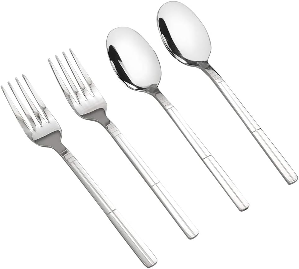 Dessert Forks, Dessert Spoons Set, 12 Pieces Stainless Steel Spoons Forks Set