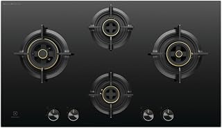 Electrolux 4 Burner Auto Ignition Glass Top 90cm Built-in Gas Hob, UltimateTaste 300, Black, EHG9430BCD