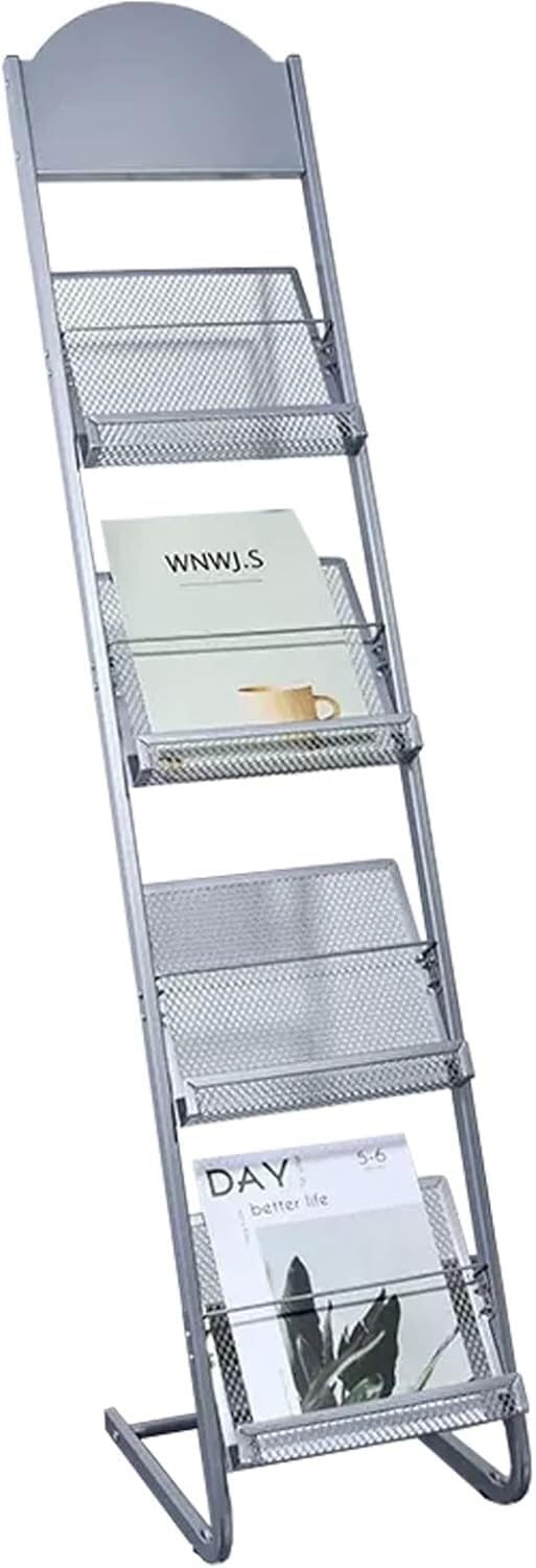 Porte-revues portable silver pour optimiser votre salle d'attente