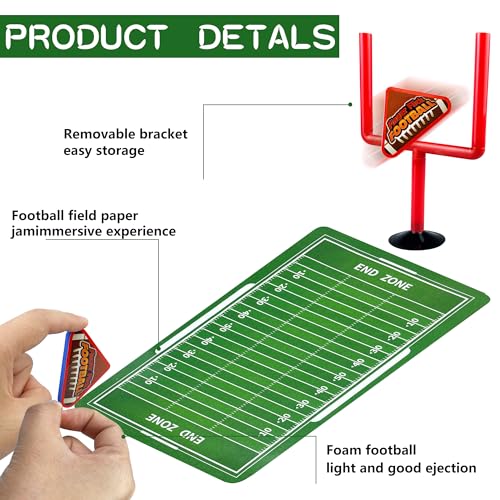 XIPEGPA 10 PCS Mini Flick Football Games Mini Table Top Sports Games with Foam Footballs Goal Post and Cards Finger Toys Office Indoor Football Sports Party Favors Birthday Gifts Office Desk Toys - Thumbnail 4