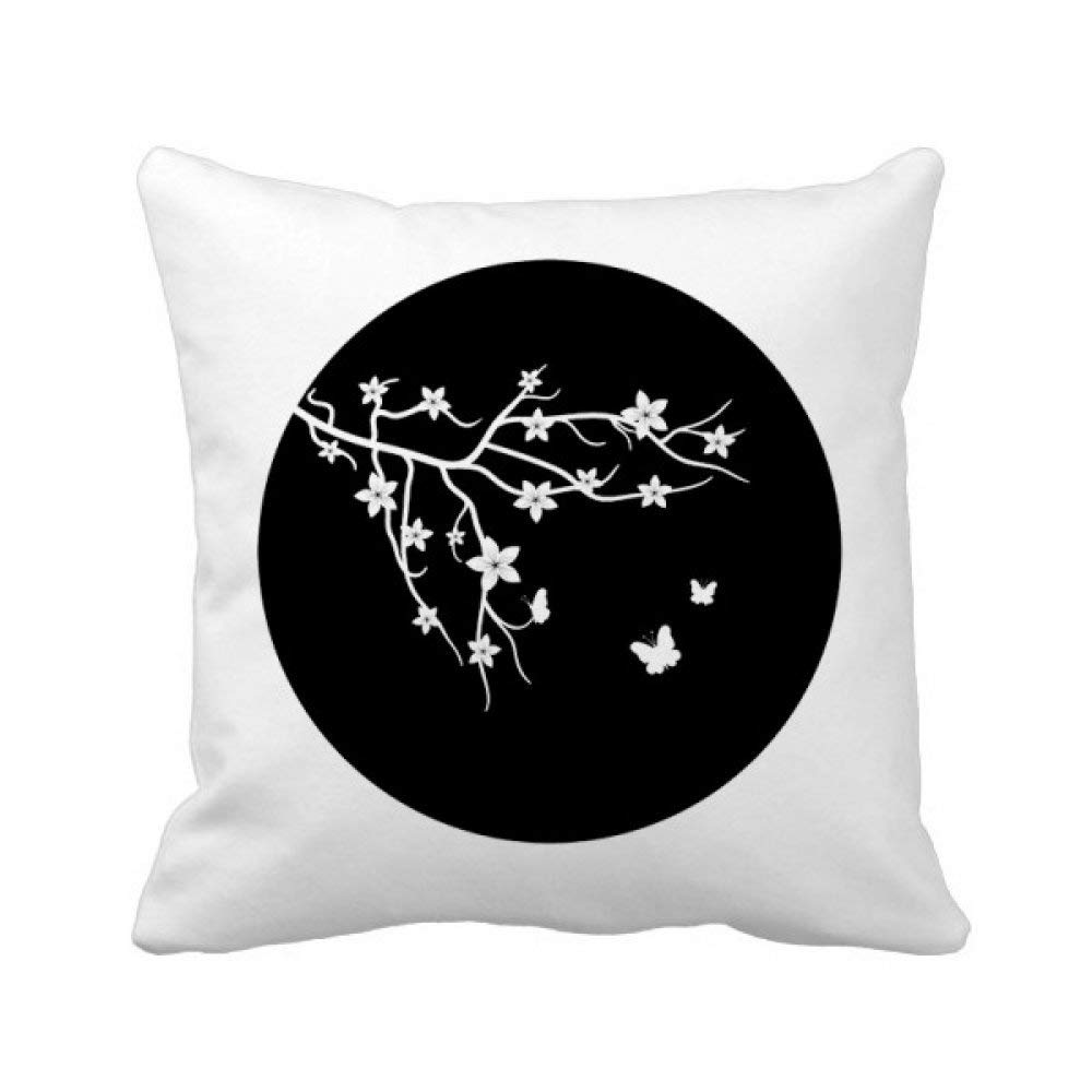 Oreiller Sakura Japon multicolore 40x40cm avec housse et insert de décoration de salon