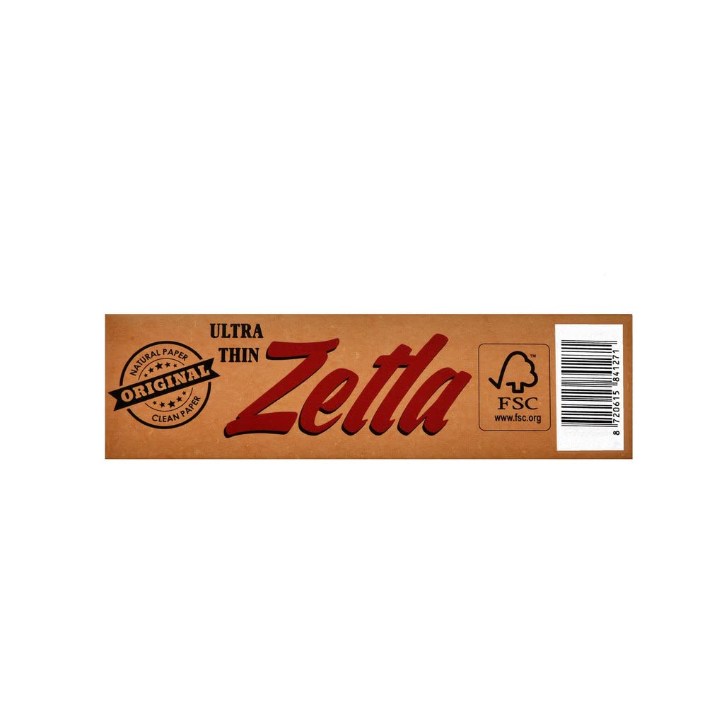 Rolling Papers Zetla Brown Slim - Zigarettenpapier 50 Heftchen 33 Blättchen
