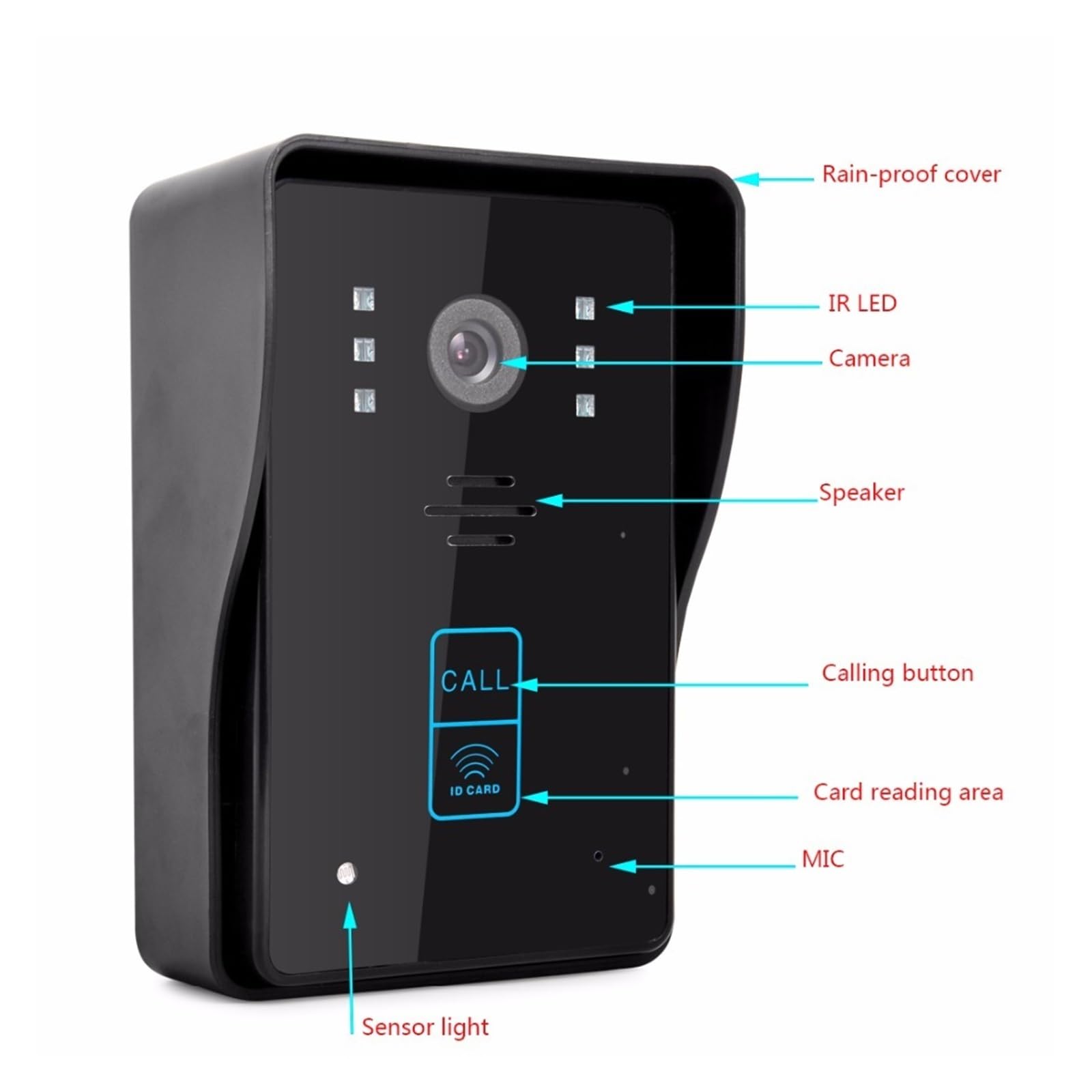 7-calowy Kolorowy Wideodomofon TFT LCD Dzwonek Do Drzwi Telefon Dwukierunkowy Z RFID Instalacja W Mgnieniu Oka(A KIT)