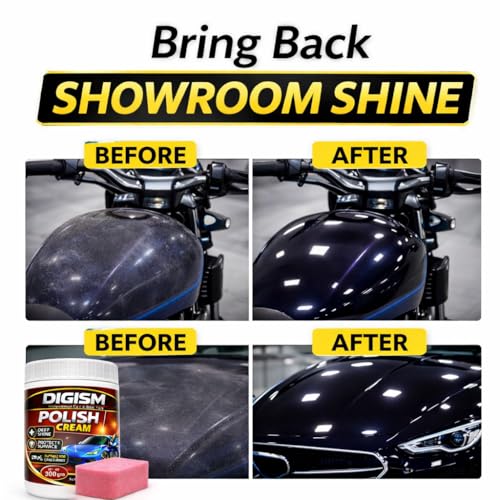Image of Car & Bike Multi Surface Polish Cream | Restores Shine | Removes Dullness & Minor Scratches | Long-Lasting Gloss Protection (Pack of 2)