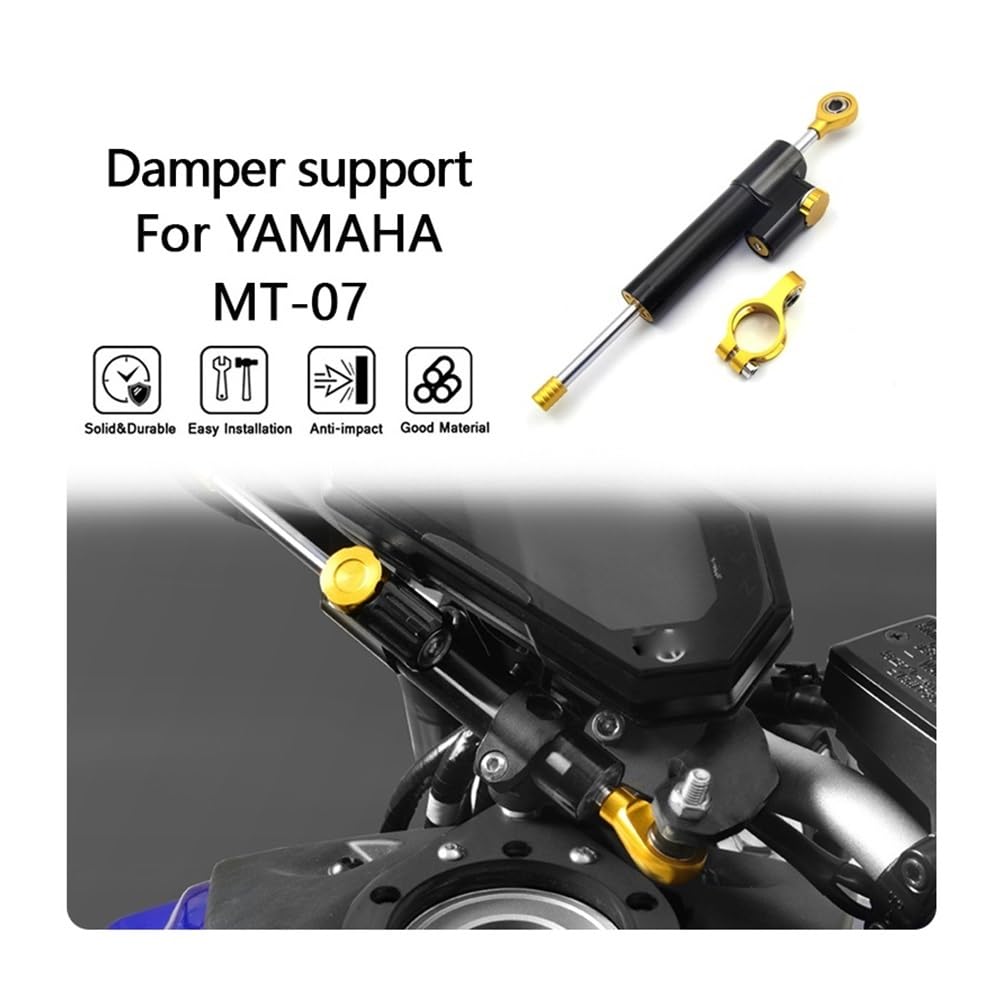 Estabilizador De Dirección Para MT-07 2021-2024 Motocicletas Estabilizador De Dirección Ajustable Soporte Amortiguador Kit Montaje Accesorios
