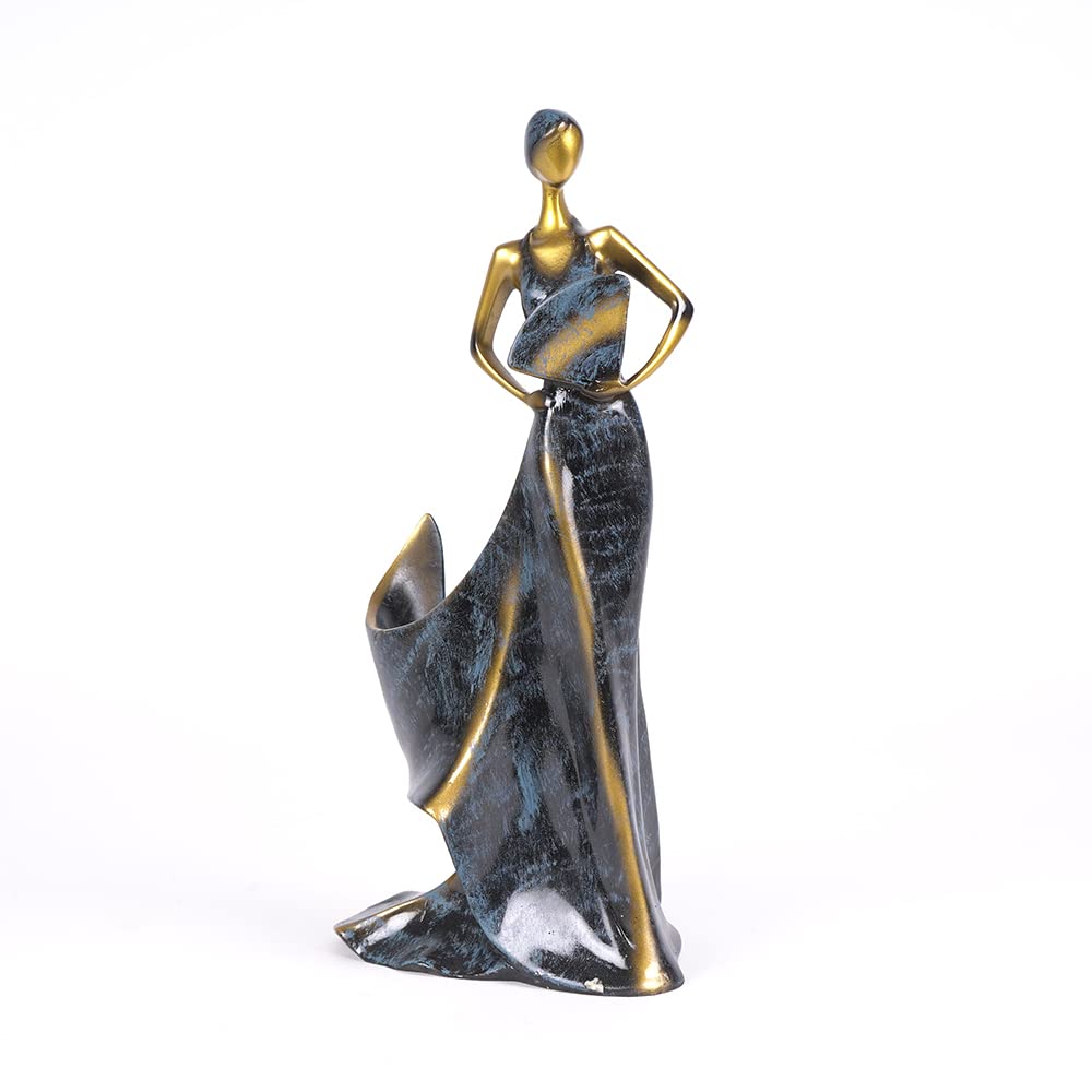 The Artment your artistic apartment Belle Femme Antique Wine Bottle Holder Stand | Made in India Antique Finish Rack for Living Room | Durable Elegant Show Piece Ideal for Gifting-image-34