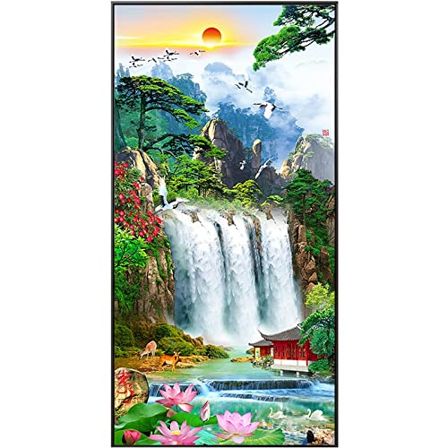 Peinture Diamant 5D Kit Complet 80x180, Broderie Strass Point de Croix Salon