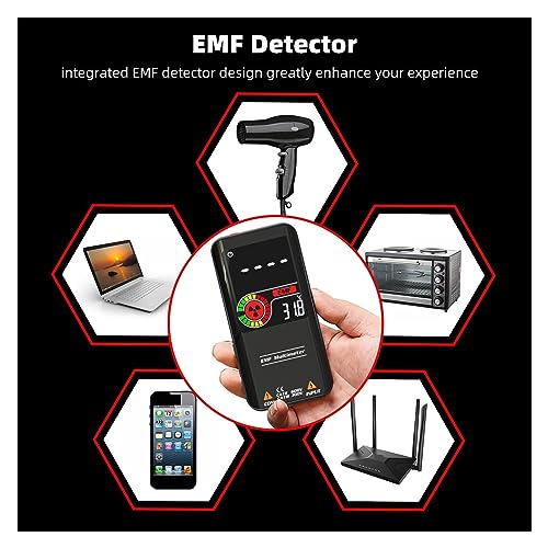 Multímetro digital portátil con detector EMF y batería de litio miniatura 6