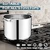 E-far 24-Quart Large Stock Pot, Stainless Steel Stockpot with Lid for Boiling Cooking Soup Stew Canning, Heavy Duty Tri-Ply Bottom Works w/Induction, Commercial Grade & Dishwasher Safe #4