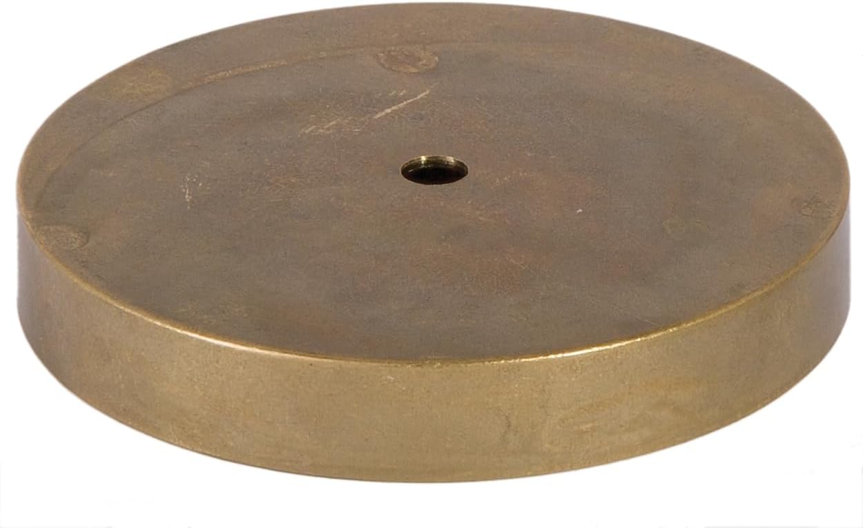 B&P Lamp® Round Unfinished Cast Brass Lamp Base, 5 Inch Diameter