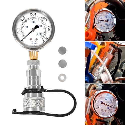 Hydraulic Pressure Boost Kit w/Gauge fit for KUBOTA LX, MX, L Series Tractors, with HST Shims for Efficient Power Boost - Increase Power by Up to 25%, Durable Stainless Steel Gauge