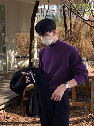 Pullover Sweaters for Men Casual Ribbed Knit Sweater, Autumn/Winter4