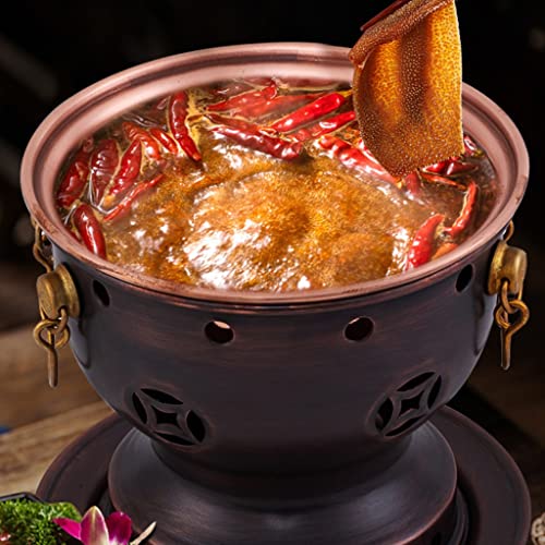 Olla de Cobre para Fondue y Hot Pot 17.5x13.5 cm miniatura 3