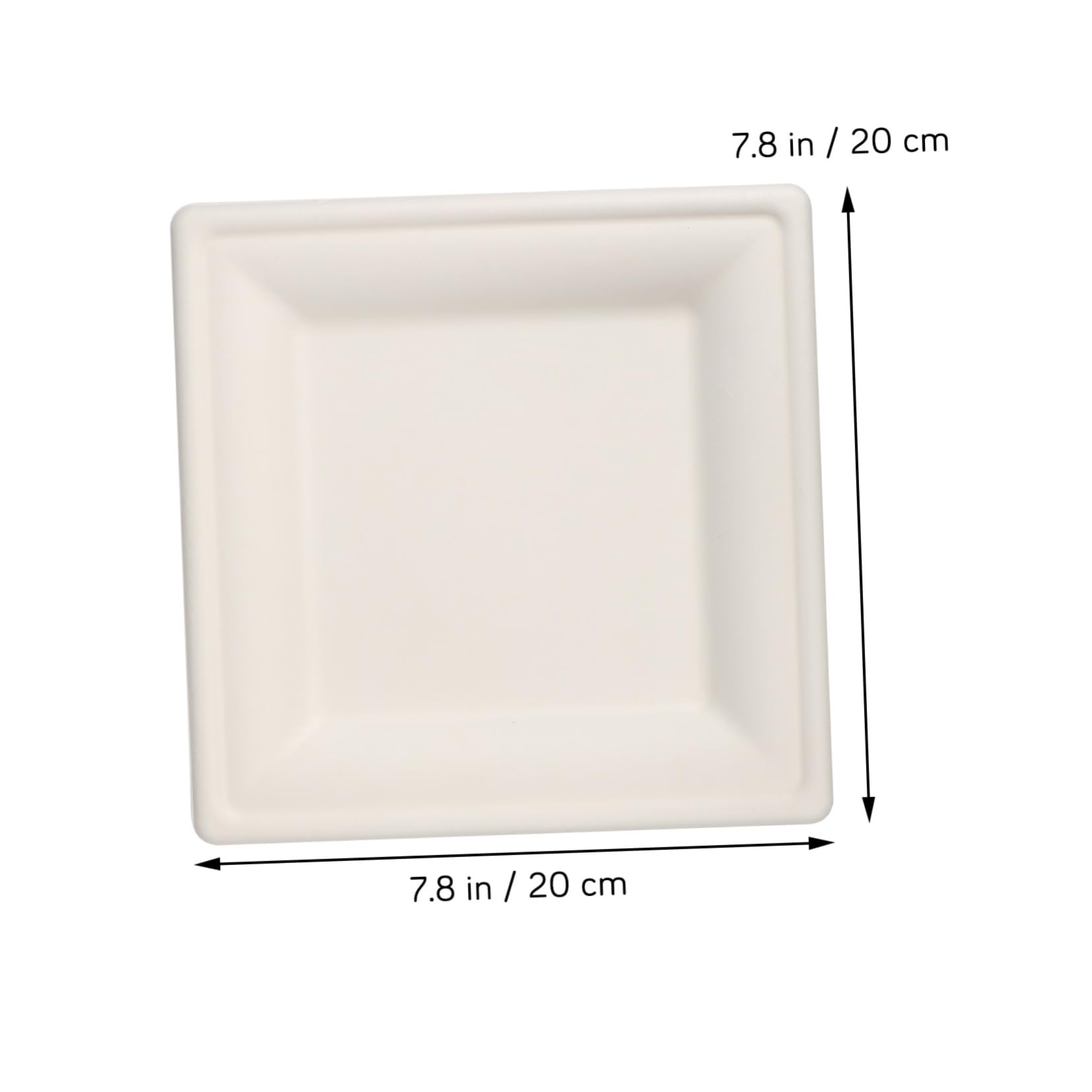 COLLBATH 50pezzi Piatti Usa e Getta Quadrati Spessi Da Vassoi Resistenti Per Compleanni Picnic e Eventi Per Dessert e Pasti Principali Facili Da Utilizzare Necessità Di Lavaggio