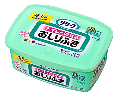 リリーフ トイレに流せるおしりふき 本体 24枚 (48カット)
