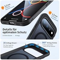 Premium Hülle für Google Pixel 11 / Pixel 11 Pro kompatibel mit MagSafe – Robust, stoßfest & stilvoll! Airbag-Technologie. Kratzfest und griffig (Schwarz, Google Pixel 11/11 Pro) – Ansicht 6