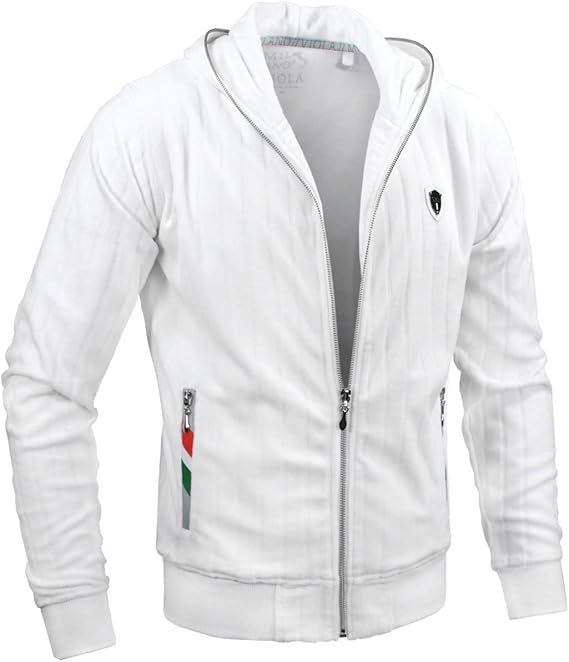 Amazon Viola Rumore ヴィオラ ビオラ パーカー ベロア ストライプ シンプル ライトアウター ジップパーカー ジャケット 長袖 メンズ ホワイト白 Xl トレーナー パーカー 通販