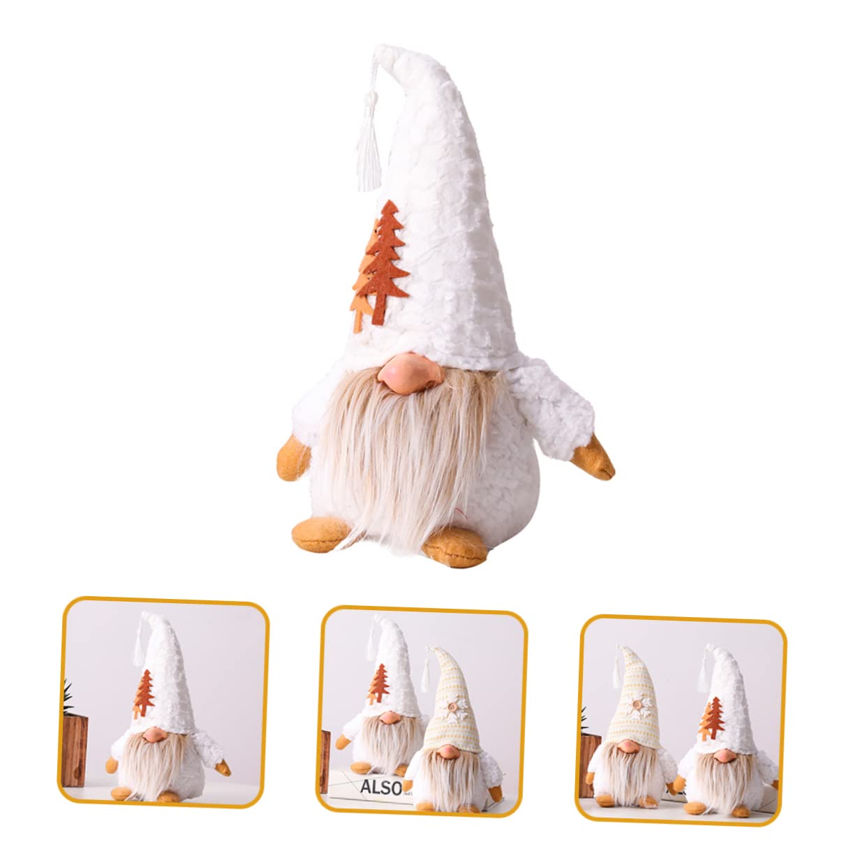 TOPBATHY 5St GNOME Schmuckstücke Weihnachtszwerge Wichteldekorationen für Zuhause draußen weihnachtsdeko weihnachtsgnom weinachtsgeschte Ornament Zwerg Dekoration Zwerg Stoff Weiß