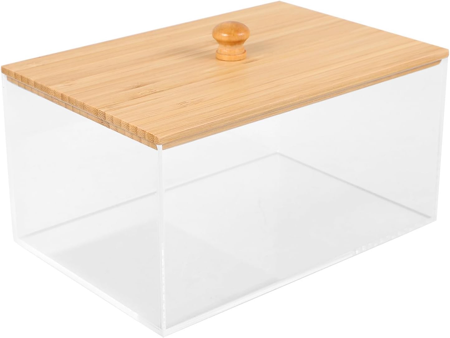 Acrylic Dryer Sheet Box with Lid, Dryer Sheet Storage Bin for Laundry Table, Smooth Polishing and Clutter Reduction, for Powder Rooms and Toilets