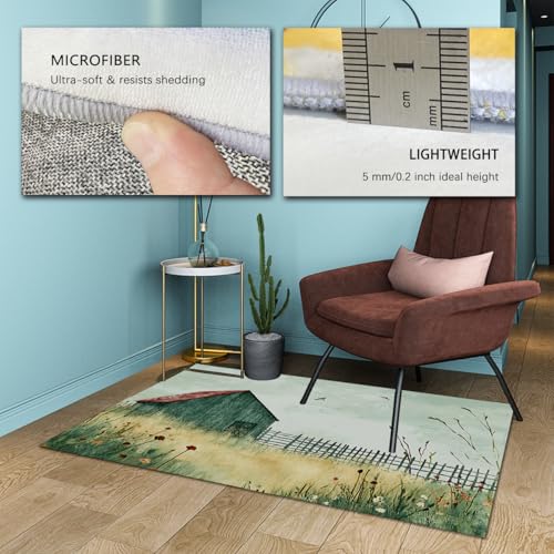 Tapis antidérapant sécurité enfant et animaux style campagnard - 5
