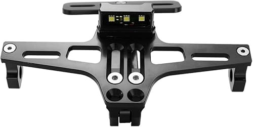 Miniatura 5 de Soporte universal para placa trasera de motocicleta con luz LED, soporte eliminador de guardabarros ajustable para Yamaha para Kawasaki para Ducati