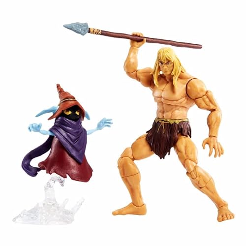 Masters Of The Universe Masterverse Revelation Savage He-Man Action Figure With 30+ Articulated Joints, 3 Weapons, Harness & Orko Figure With ‘Floating’ Base, 7-Inch Motu Collectible Gift #TOP7