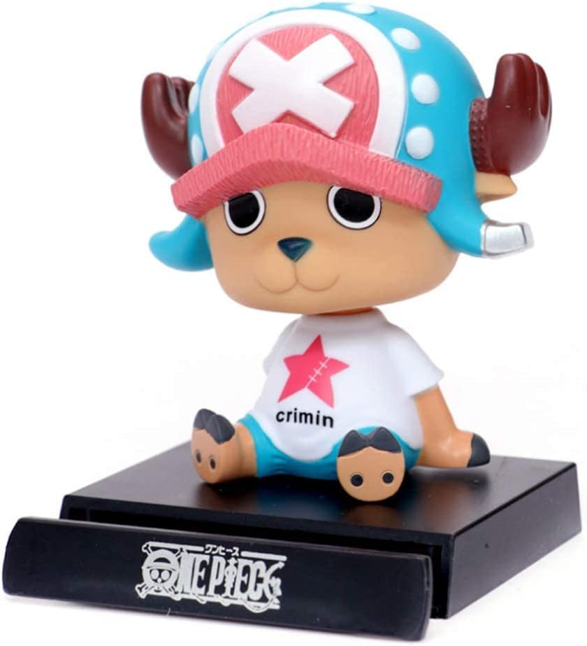 Image of AUGEN Super Hero Tony Chopper One Piece Action Figure Limited Edition Bobblehead with Mobile Holder for Car Dashboard, Office Desk & Study Table (Pack of 1)