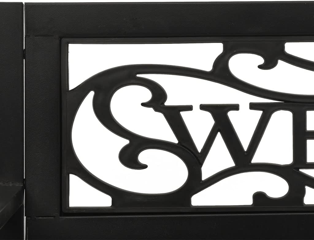 Patio Swing Bench,Porch Bench,Garden Benches for Outdoors,Patio Benches for Outdoors, Includes Chains,for Patio,Park,Lawn,Yard, 49.2" Steel and Plastic Black