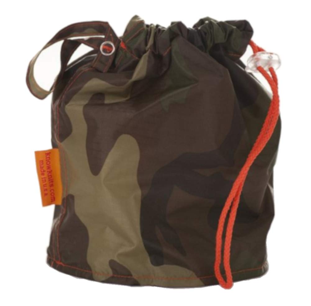 Camouflage Small GoKnit Pouch Project Bag w/Loop & Drawstring