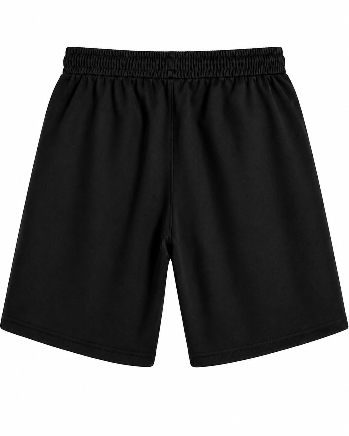 Men's Solid Black Cotton Blend Shorts for Men-picture-25