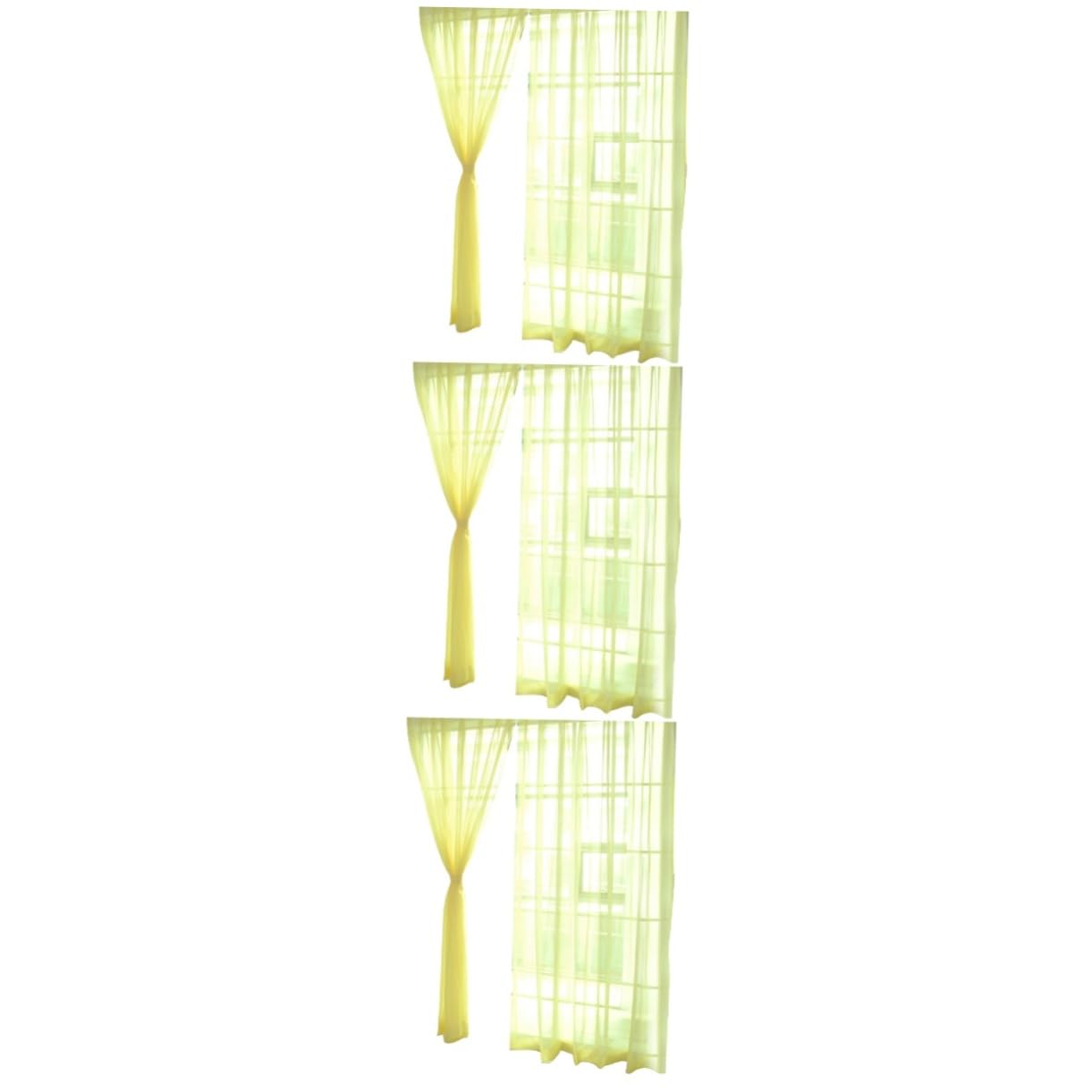 Rideaux tulle transparent jaune doré pour illuminer votre salon et chambre