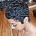 RUISENNA Short Human Hair Wigs Curly Pixie Cut Wigs for Women Glueless Remy Brazilian hair Wig Short Black Curly Wigs