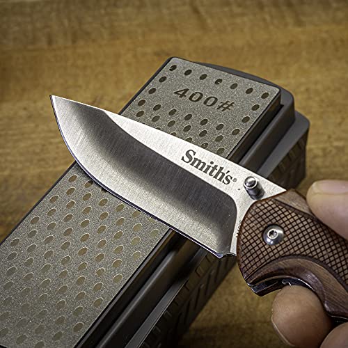 Pierre diamant double grain Smith's 51312 contre lames émoussées