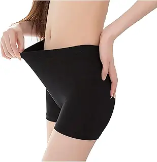 Modern Fashion Women Lace Safety Pants Ladies Leggings Anti-Empty Boxer Shorts (01-Black, L)