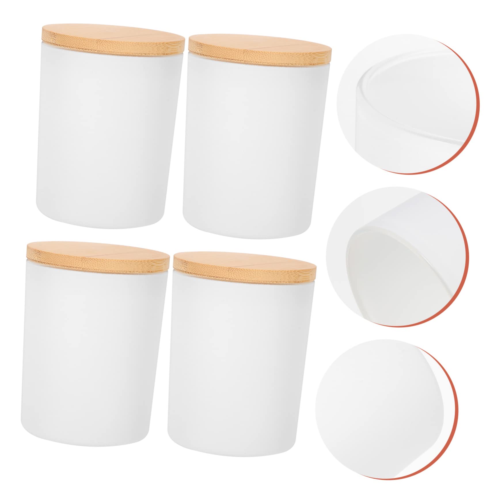 LIFKOME 4 Set Barattoli Coperchi Candele Profumate Aromaterapia Barattoli Fabbricazione Candele
