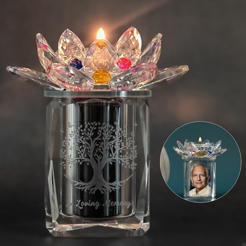 Contid 2023080201 Small Urns For Human Ashes,Handmade Mini Crystal Ashes Cremation Keepsake Photo Urn Tree Of Life Mini Decorative Urns,For Sharing Loved Ones Pet Ashes Remember Your Love One Lost thumb #2