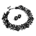 Statement Necklace for Women Fashion Necklace Earrings Bracelet Black 1 Set Retro Style with Holylove Gift Box-8041BBlack 3PCS