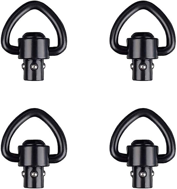 QD Sling Swivel Mount 1" Heavy Duty D-Loop Sling Swivels Quick Detach/Release for Two Point Sling