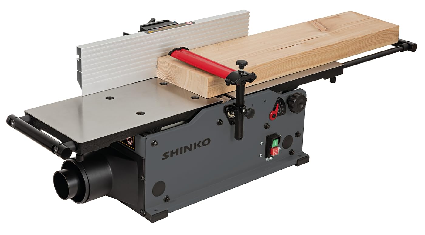 Shinko AH200s Abrichthobelmaschine | 200 mm Hobelbreite | Gusseisentische | 1200 W | präzise Holzbearbeitung für Werkstatt & Heimwerker