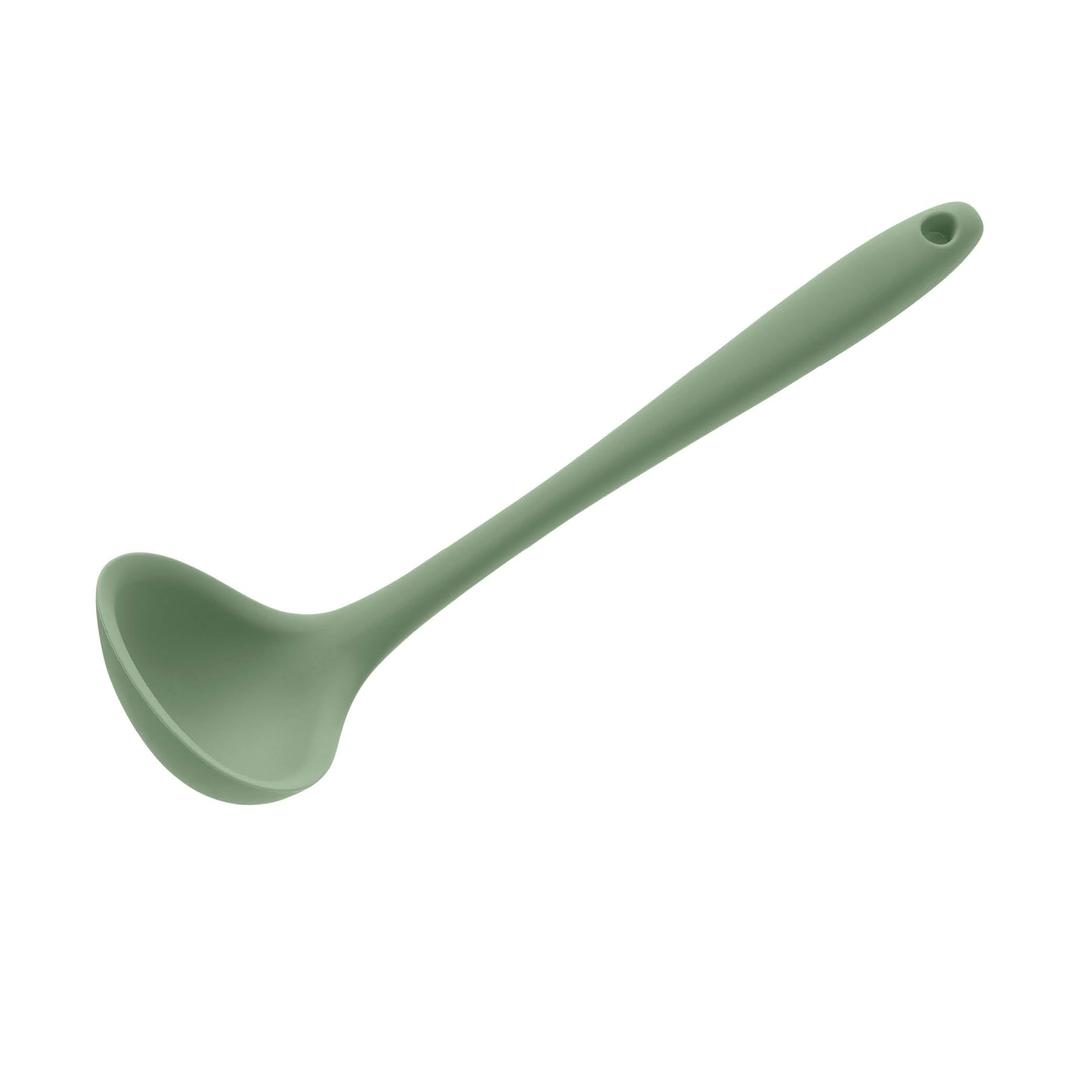 Wiltshire Mini Silicone Ladle, Cooking & Soup Serving Spoon, Heat-Resistant Utensil, Non-Stick, Non-Scratch, Moss, 21x6.3x5cm